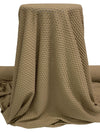 SOLD AS IS ONLY - Cafe Latte Brown Polyester/Nylon/Lycra Novelty Burnout Knit - NY Designer - 54W