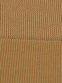 Biscuit Tan/Curry Brown Polyester/Lycra Raised Wavy Vertical Stripe Knit 50W