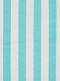 Robin Egg Blue/White Cotton/Lycra Vertical Stripe Print Jersey Knit 60W