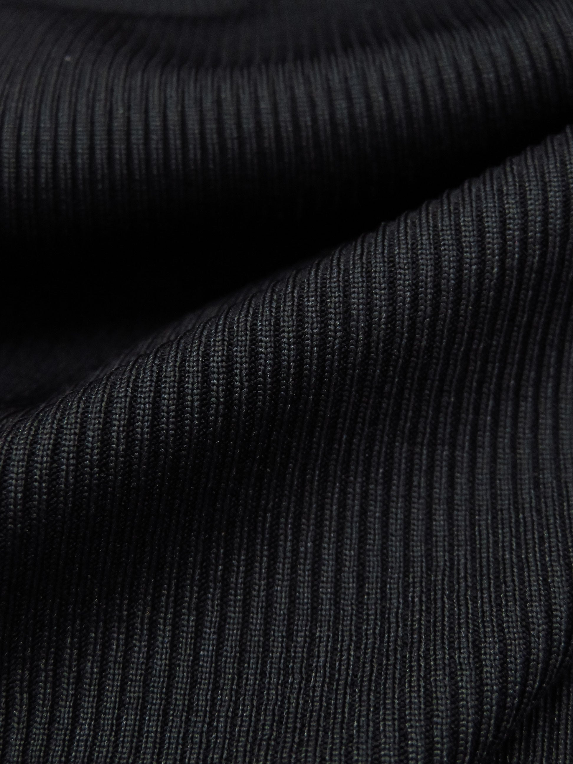 Crow Black Nylon/Lycra Rib Knit 34W – Fabric Mart Crow Black Nylon/Lycra Rib Knit 34W – Fabric Mart