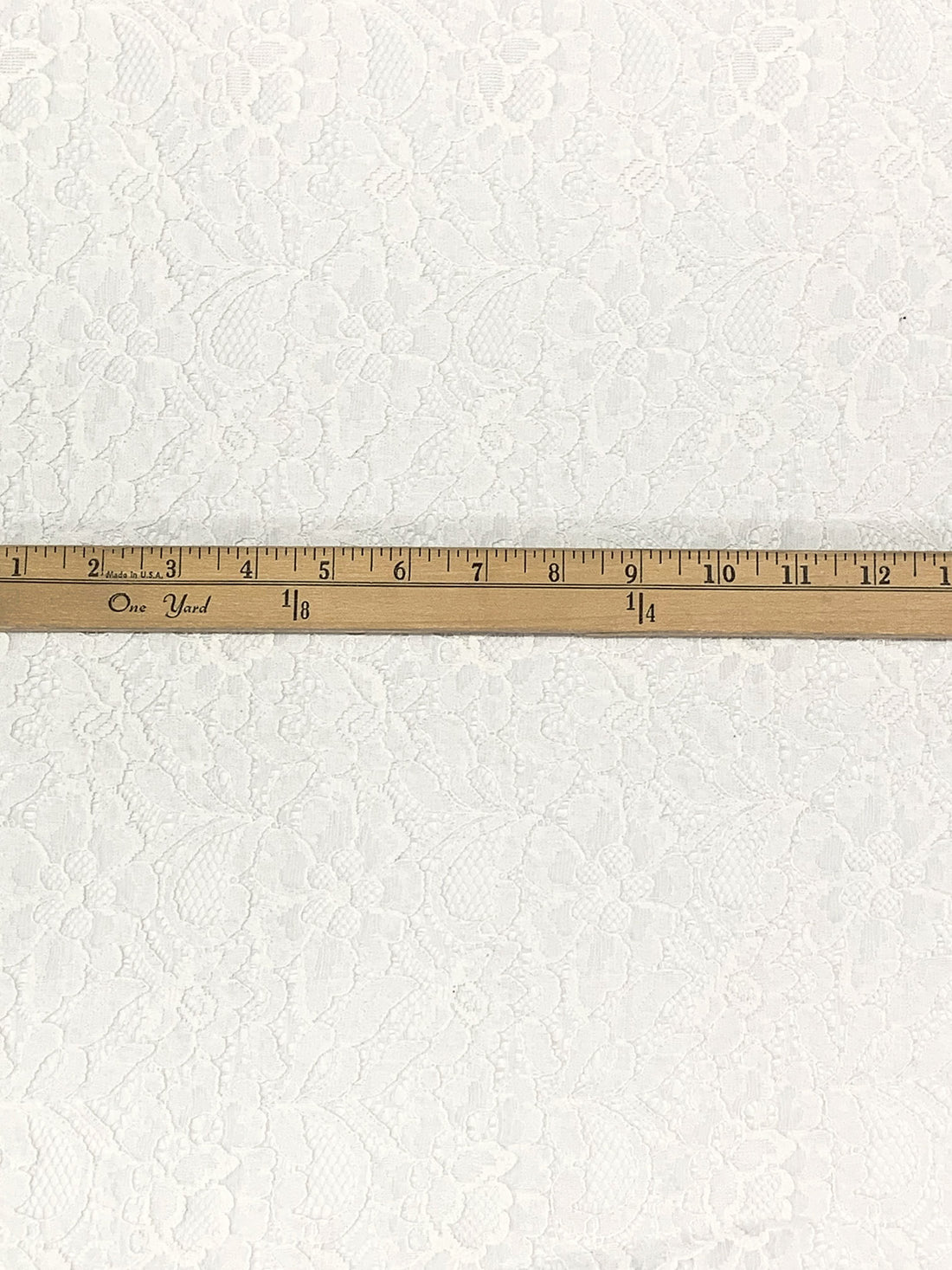 Alabaster White Cotton/Polyester Floral Weave Lace 56W