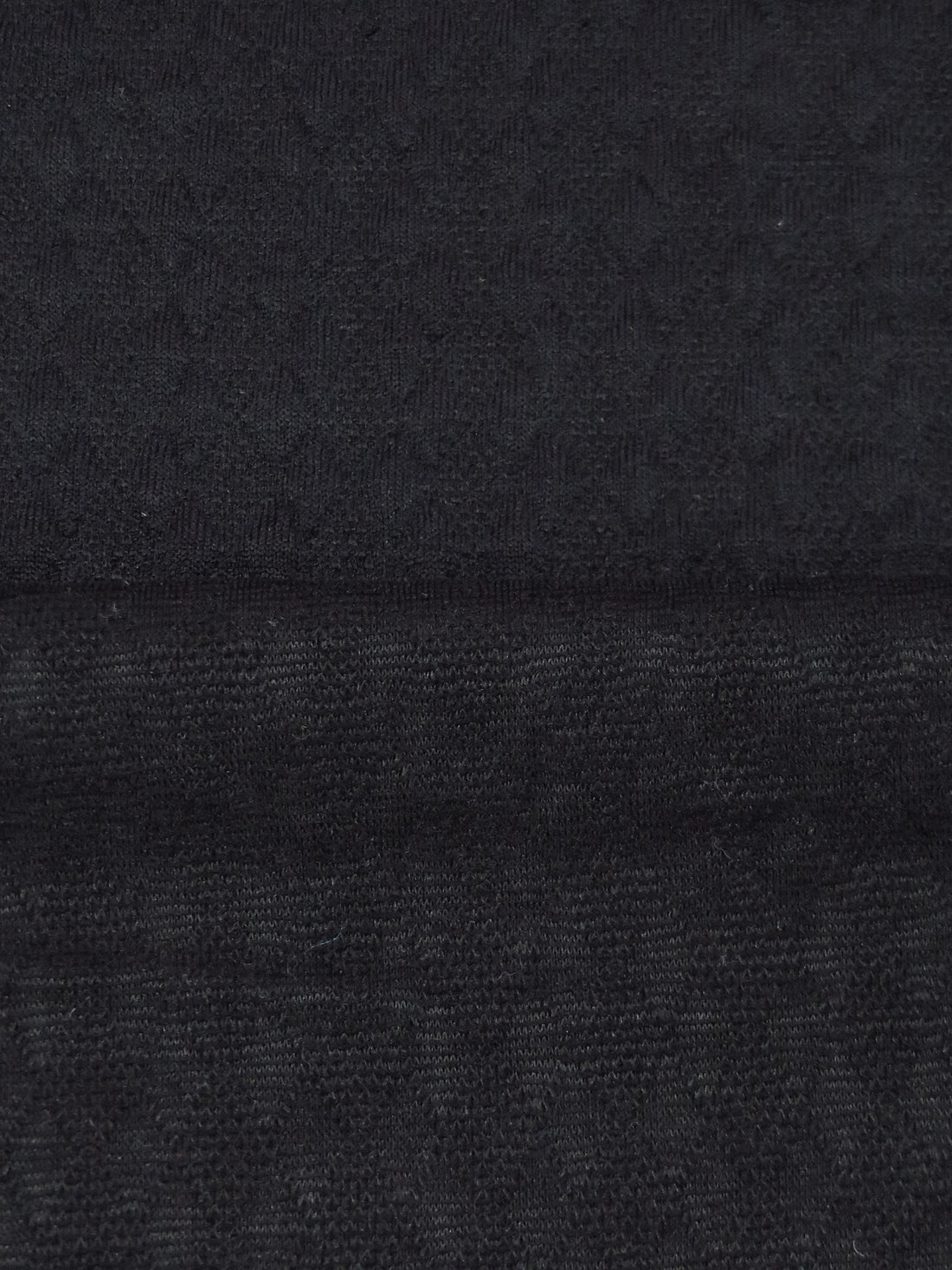 Raven Black 100% Polyester Diamond Jacquard Weave Double Knit 62W