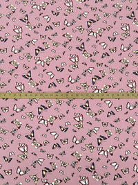 Dusty Rose/Coffee Brown/Burgundy/Multi 100% Polyester Butterfly Print Crepe de Chine 60W