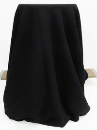 Raven Black Wool/Polyester Chunky Sweater Knit - NY Designer - 44W