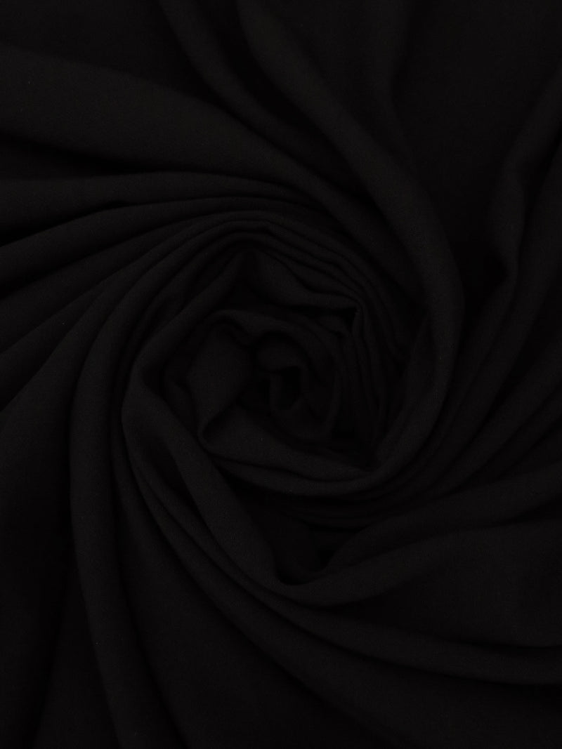 Pitch Black 100% Rayon Crepe Challis - NY Designer - 60W