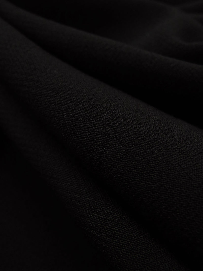 Pitch Black 100% Rayon Crepe Challis - NY Designer - 60W