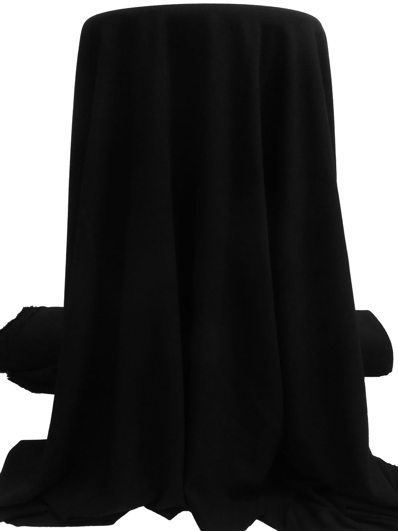 Pitch Black 100% Rayon Crepe Challis - NY Designer - 60W