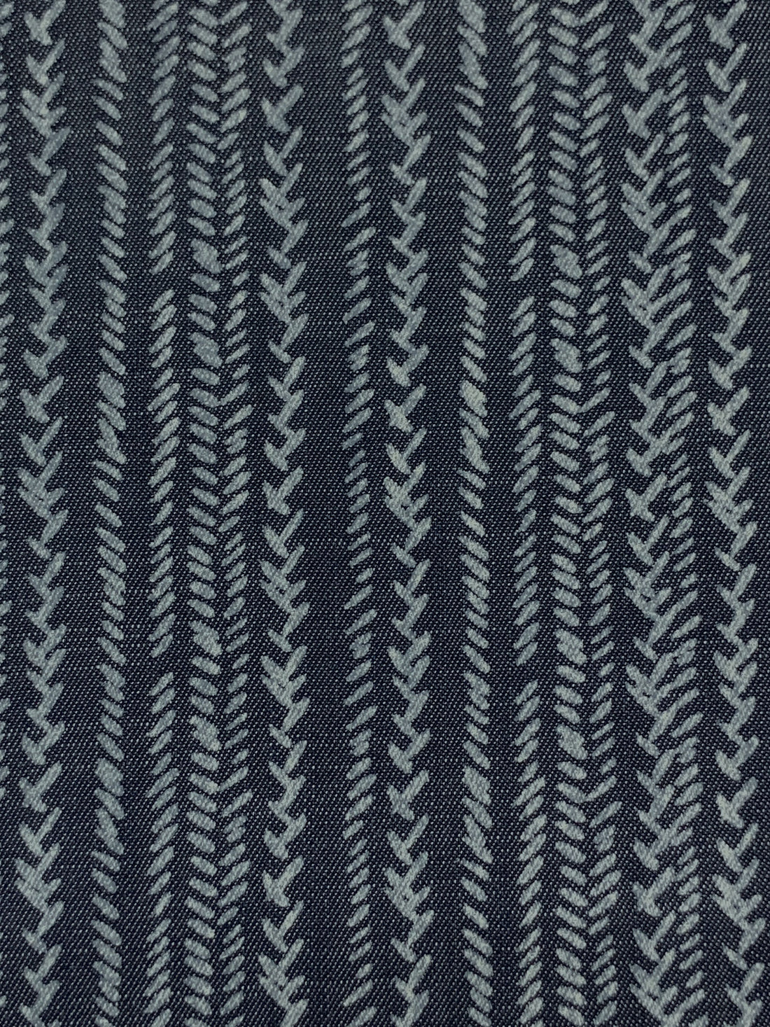 Denim Blue/Palest Slate Blue Tencel/Cotton Vertical Multi-Stripe Print Chambray 62W