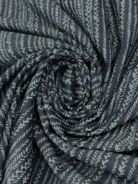 Denim Blue/Palest Slate Blue Tencel/Cotton Vertical Multi-Stripe Print Chambray 62W