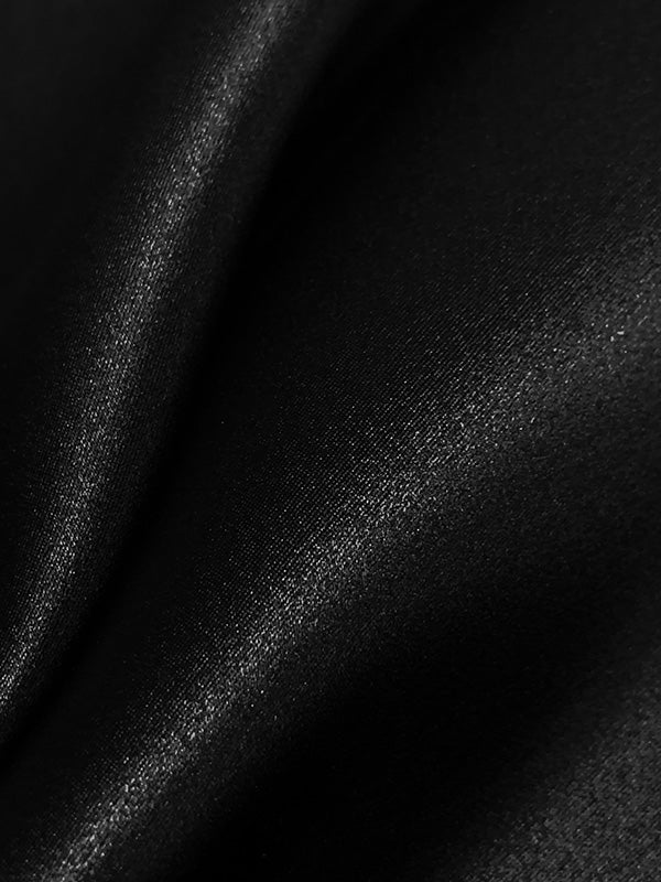 Black 100% Silk Charmeuse - NY Designer - 43W