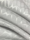 Bright Silver 100% Silk Geometric Jacquard - NY Designer - 41W