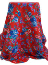 Venetian Red/Cobalt Blue/Teal 100% Polyester Floral Print Crepe de Chine 60W