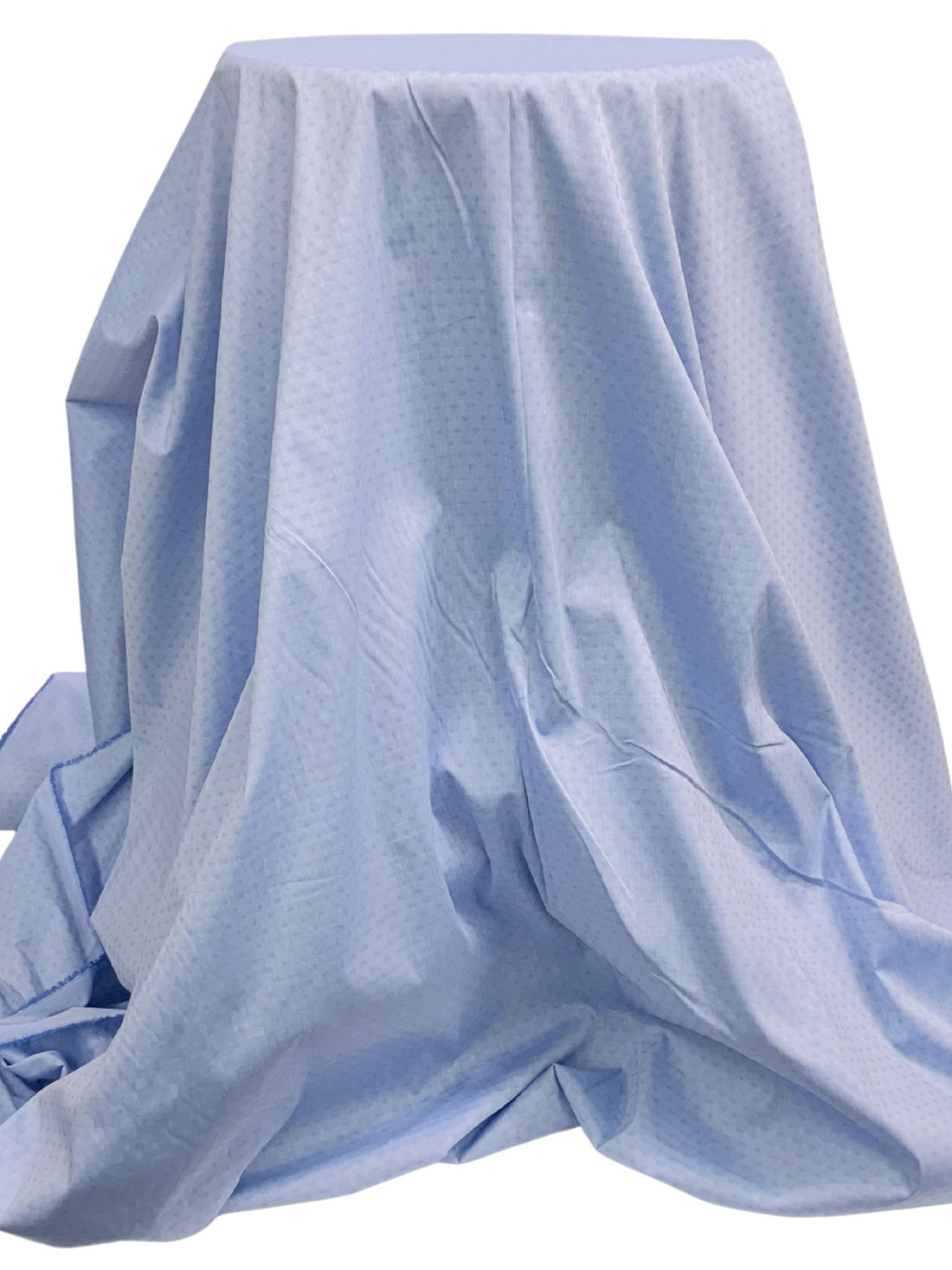 Light Blue/White Cotton/Nylon/Lycra Micro Dotted Dobby Weave St Tropez Stretch Shirting - Robert Kaufman - 55W