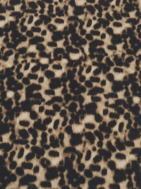 Oatmeal/Black/Cedar Brown 100% Nylon Hazy Animal Print Water Repellent Jacketing - NY Designer - 58W