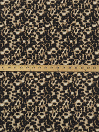 Oatmeal/Black/Cedar Brown 100% Nylon Hazy Animal Print Water Repellent Jacketing - NY Designer - 58W