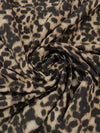 Oatmeal/Black/Cedar Brown 100% Nylon Hazy Animal Print Water Repellent Jacketing - NY Designer - 58W