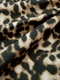 Oatmeal/Black/Cedar Brown 100% Nylon Hazy Animal Print Water Repellent Jacketing - NY Designer - 58W