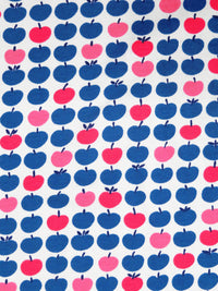 Off-White/Desire Red/Yale Blue/Multi Cotton/Lycra Apple Print Laguna Jersey Knit - Robert Kaufman - 58W