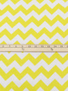 Bright Sunflower Yellow/White Cotton/Polyester Horizontal Chevron Print Broadcloth 58W