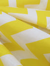 Bright Sunflower Yellow/White Cotton/Polyester Horizontal Chevron Print Broadcloth 58W