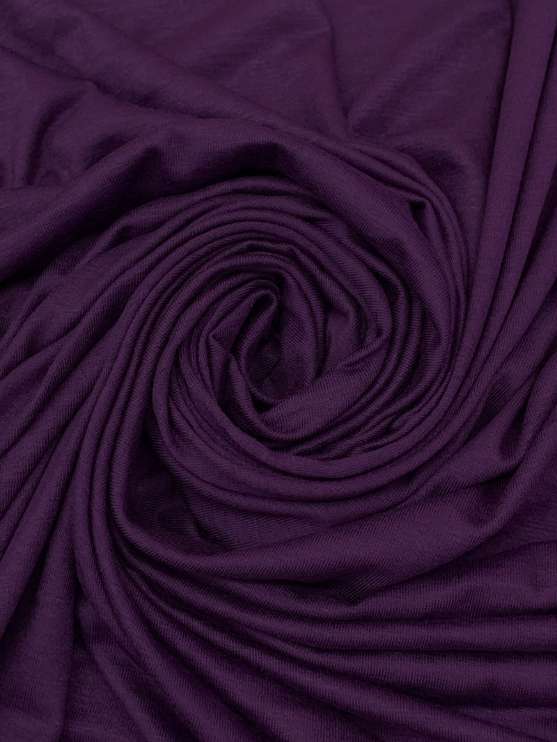 Deep Plum Rayon/Lycra Jersey Knit 58W