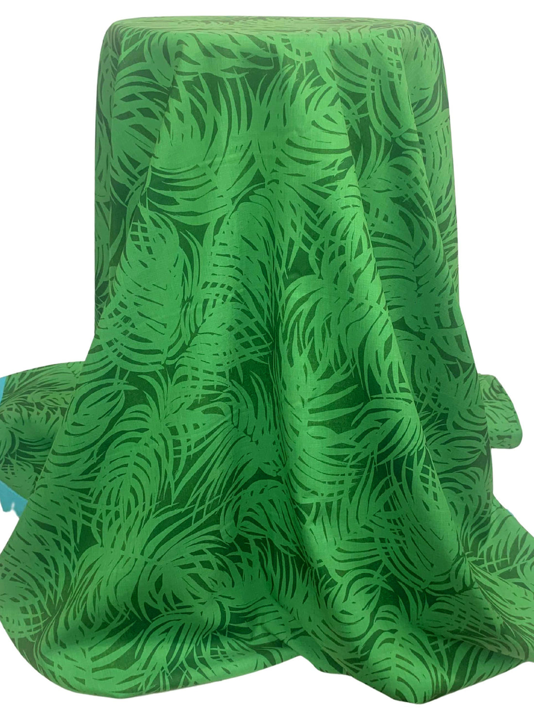 Wild Forest Green/Royal Green 100% Polyester Fern Print Performance Woven Shirting - Robert Kaufman - 57W