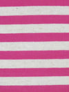 French Raspberry/Chalk White Polyester/Lycra Horizontal Stripe Weave Jersey Knit 54W