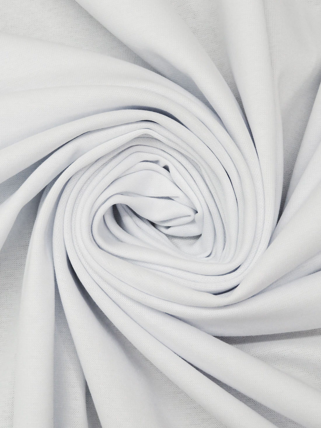 White Cotton/Lycra 1x1 Rib Knit - Robert Kaufman - 68W