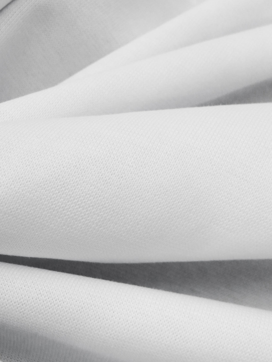 White Cotton/Lycra 1x1 Rib Knit - Robert Kaufman - 68W