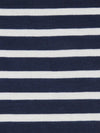 Navy/White Rayon/Lycra Horizontal Stripe Jersey Knit 59W