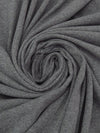 Heathered Pewter Gray Cotton/Polyester/Spandex Interlock Knit 50W