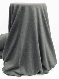 Heathered Pewter Gray Cotton/Polyester/Spandex Interlock Knit 50W