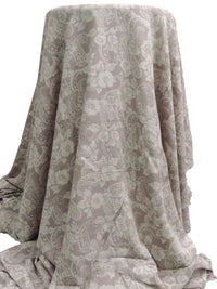 Muddy Lavender Frost/Light Gray 100% Rayon Floral & Paisley Print Crinkle Challis - Robert Kaufman - 52W