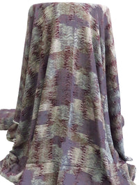 Old Lavender/Dusty Light Blue/Dark Old Mauve/Multi 100% Rayon Abstract Print Crinkle Challis - Robert Kaufman - 50W