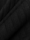 Black Polyester/Rayon/Lycra Wide Rib Knit - NY Designer - 50W