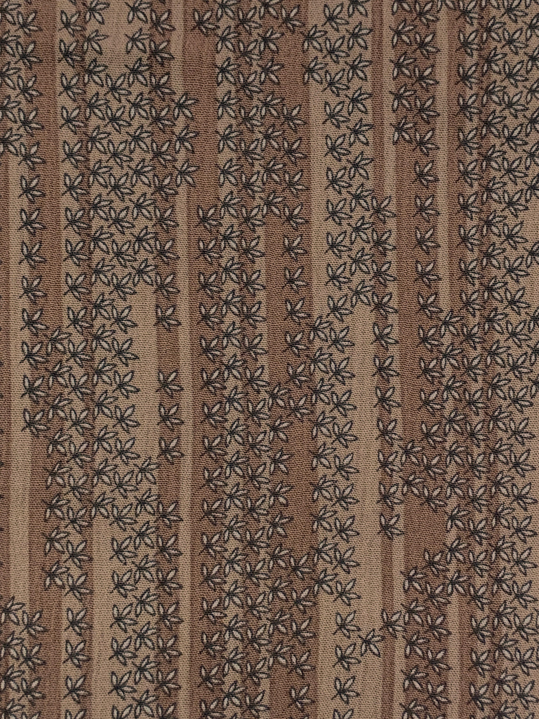Ash Brown/Brushwood 100% Rayon Vertical Floral Stripe Print Crinkle Challis - Robert Kaufman - 52W