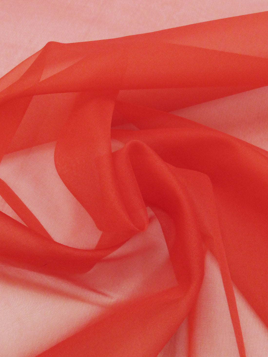 Bright Scarlet 100% Silk Organza 41W