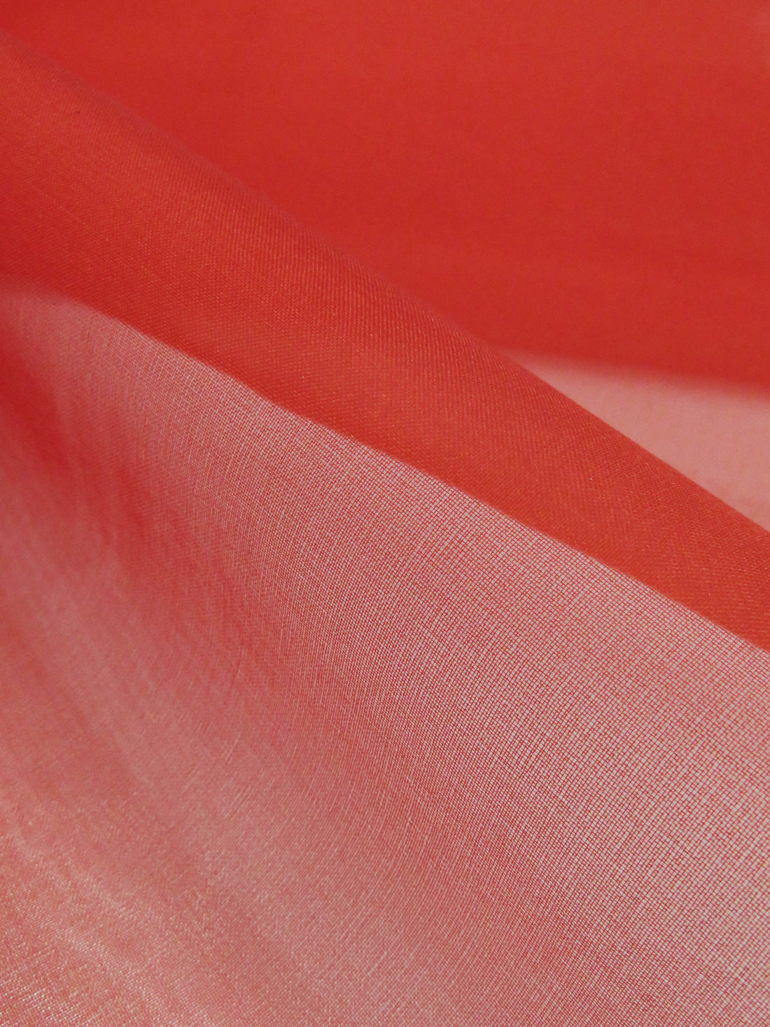 Bright Scarlet 100% Silk Organza 41W