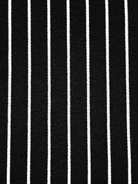 Black/Off-White 100% Rayon Vertical Stripe Charmeuse - NY Designer - 58W