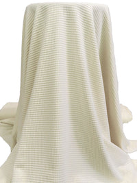 Cream Polyester/Lycra Power Air Grid Double Knit - Polartec - 52W