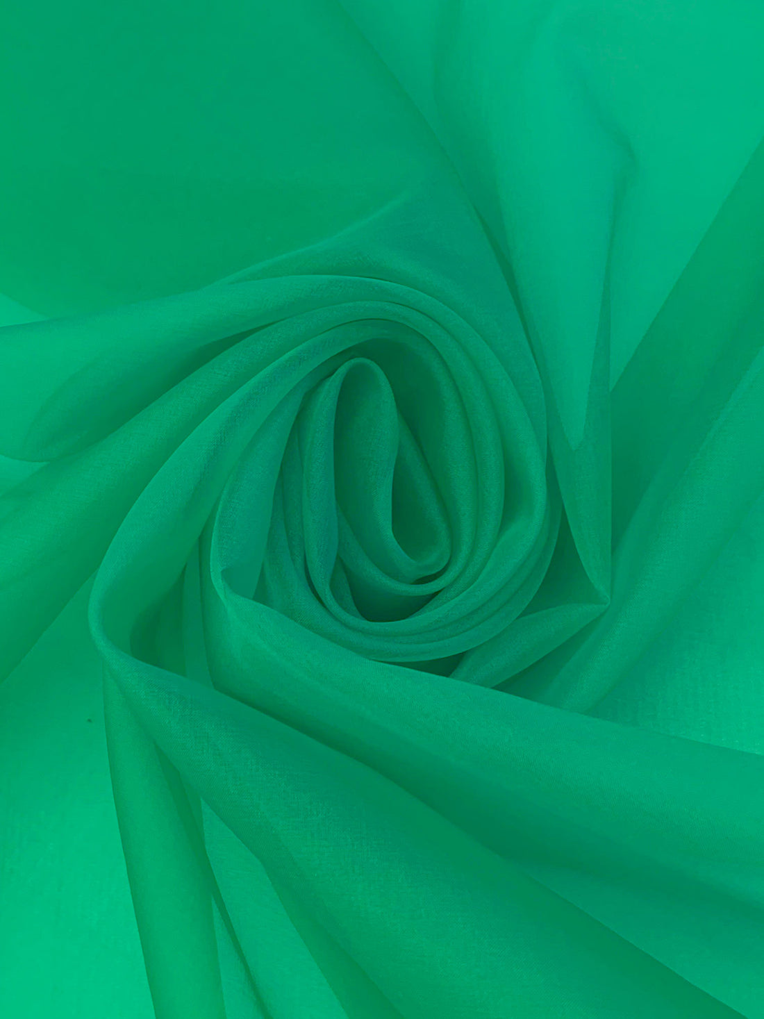 Sea Green 100% Silk Organza 42W