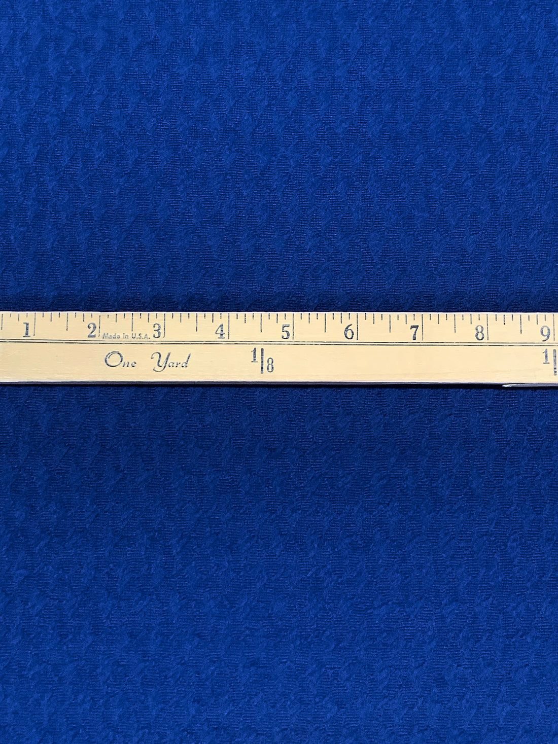 Dark Royal Azure Blue Polyester/Lycra Novelty Textured Weave Jacquard Double Knit 58W