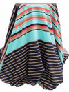 Navy/Bright Turquoise/Taupe Brown/Bright Flamingo 100% Polyester Diagonal Multi Stripe Jersey Knit 58W