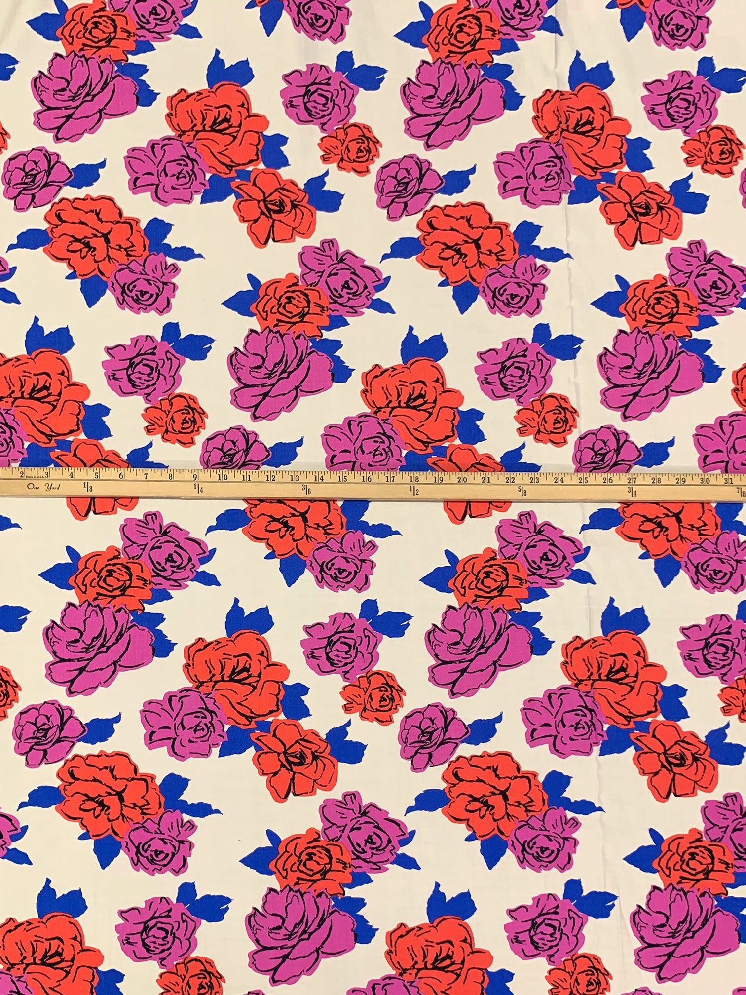 vintage textile ❀ ふんわり お花柄 テキスタイル 1960s 1970s Retro