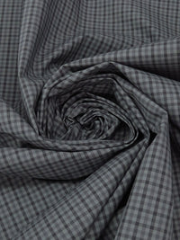 Pewter Gray/Dark Iron Gray/Sterling Gray Polyester/Cotton Plaid Check Water Repellent Jacketing - NY Designer - 60W