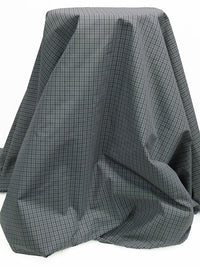 Pewter Gray/Dark Iron Gray/Sterling Gray Polyester/Cotton Plaid Check Water Repellent Jacketing - NY Designer - 60W