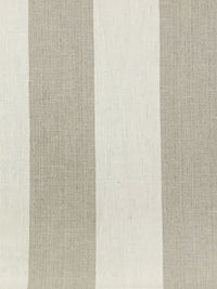 Ash Gray/White Chocolate 100% Linen Vertical Stripe Canvas Suiting 59W