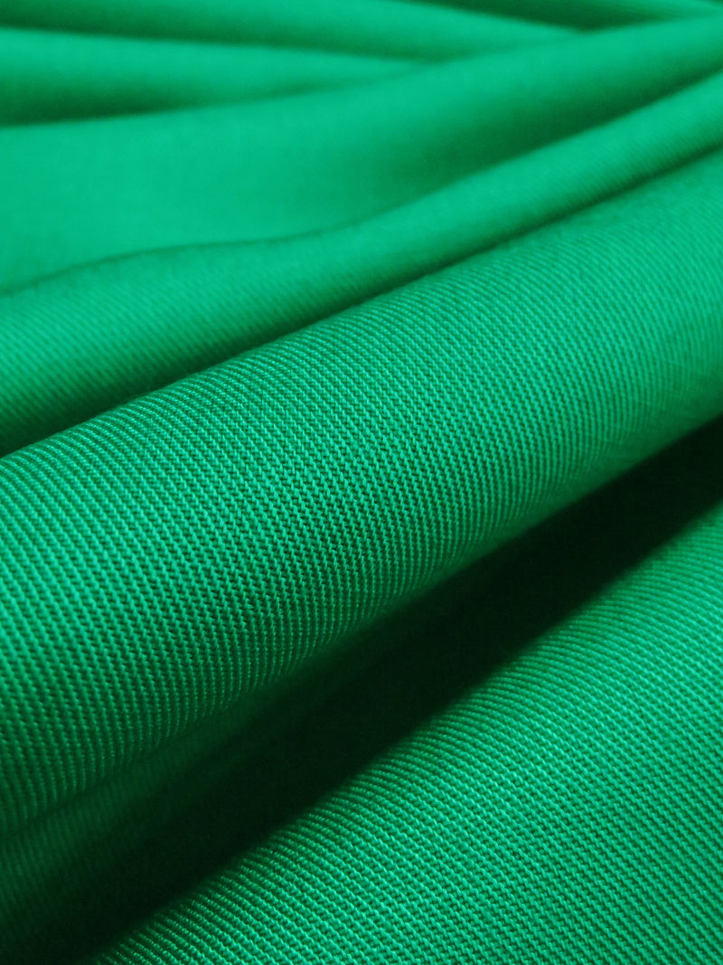 Deep Shamrock Green 100% Rayon Twill Suiting 60W