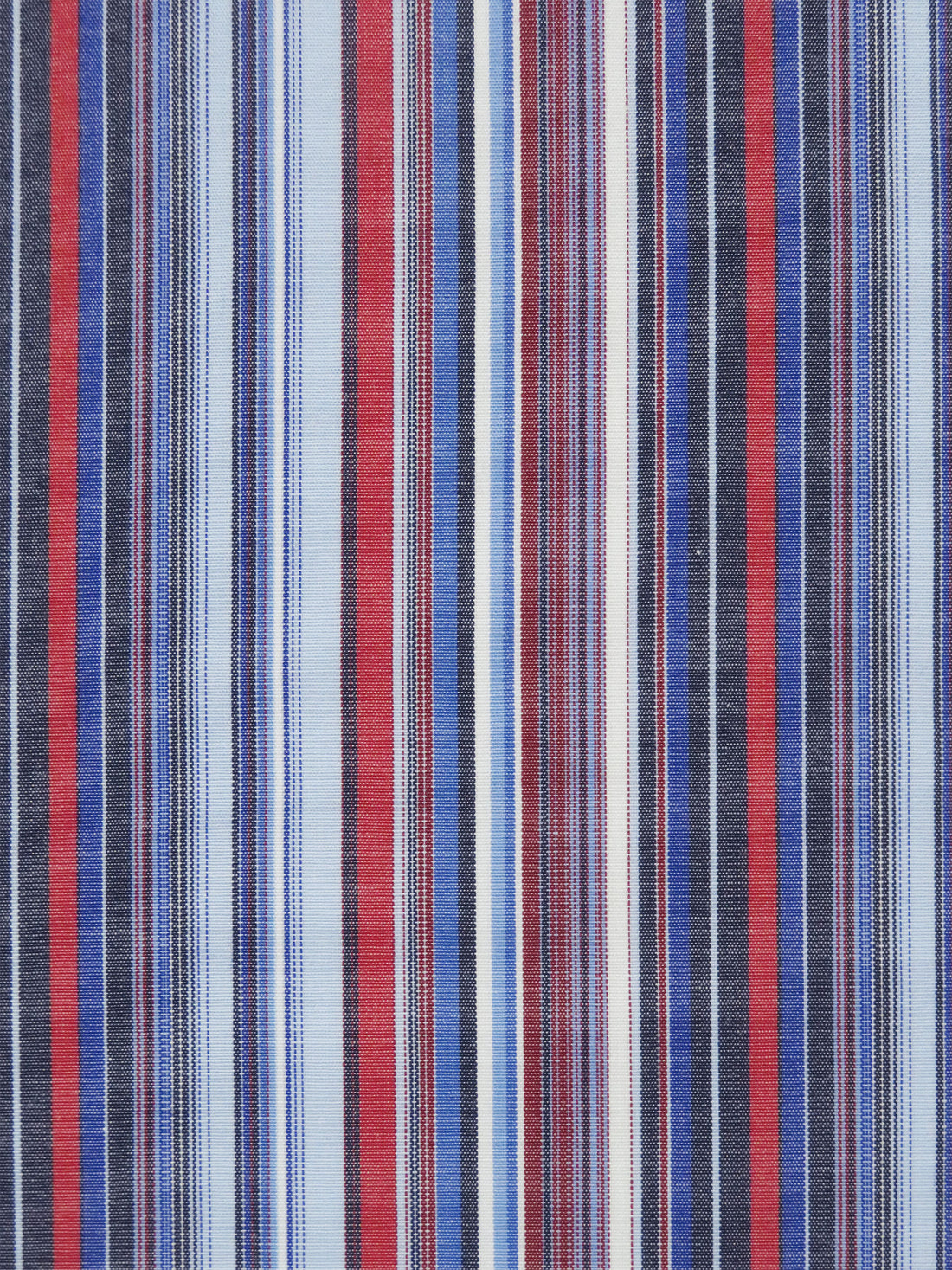 Cornflower/Scarlet/Royal Blue/White 100% Cotton Vertical Yarn-Dyed Stripe Shirting 58W