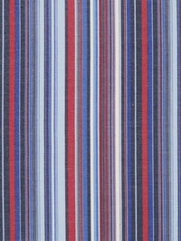 Cornflower/Scarlet/Royal Blue/White 100% Cotton Vertical Yarn-Dyed Stripe Shirting 58W